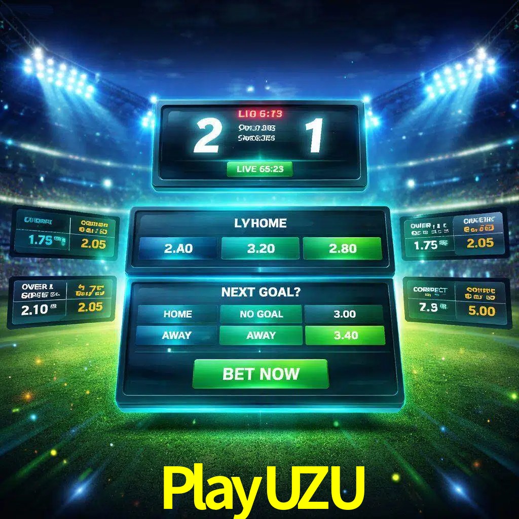 Vista de apuestas en vivo PlayUZU durante un partido en curso