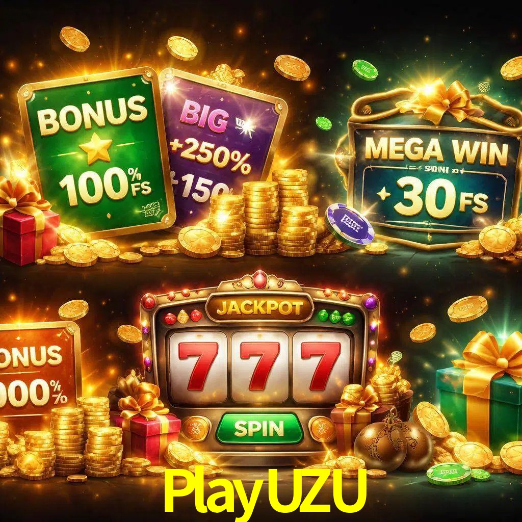 Tipos de bonos PlayUZU incluyendo recompensas de bienvenida y promociones continuas